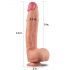 Lovetoy Nature Cock - dvoplastni realistični dildo - 30 cm (naravni)