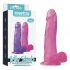 Lovetoy Jelly Studs - realistični dildo s podstavkom - 20 cm (roza)