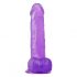 Lovetoy Jelly Studs - realističen dildo z osnovo - 20 cm (vijoličen)