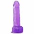 Lovetoy Jelly Studs - realističen dildo z osnovo - 20 cm (vijoličen)