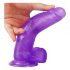 Lovetoy Jelly Studs - realističen dildo z osnovo - 20 cm (vijoličen)