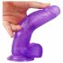 Lovetoy Jelly Studs - realističen dildo z osnovo - 20 cm (vijoličen)