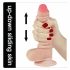 Lovetoy Sliding-Skin - dvoslojni dildo - 18 cm (naravni) 