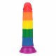 Lovetoy Prider - realistični dildo - 19 cm (mavrica) 