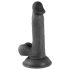 Mr. Rude - pripenjalni dildo za testise - 17 cm (črn) 