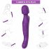 Tracy's Dog Wand - vodoodporen, polnilni, pulzirajoči masažni vibrator (vijolična) 