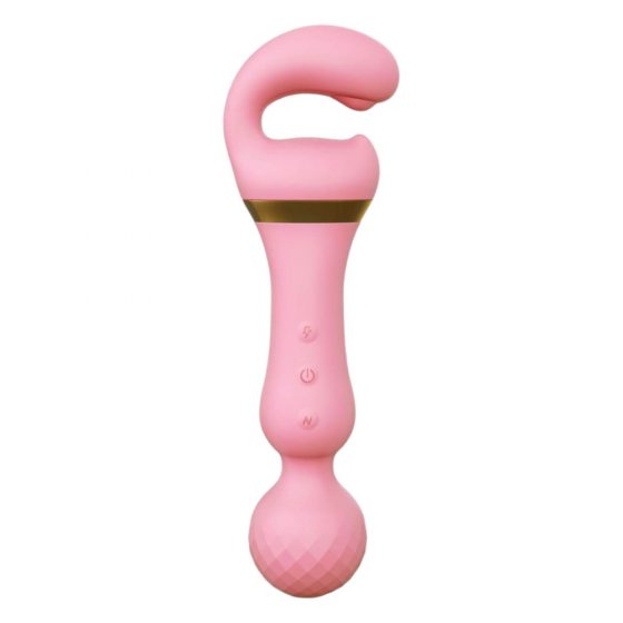 Tracy's Dog Magic Wand - masažni vibrator 3v1 z možnostjo polnjenja (roza)