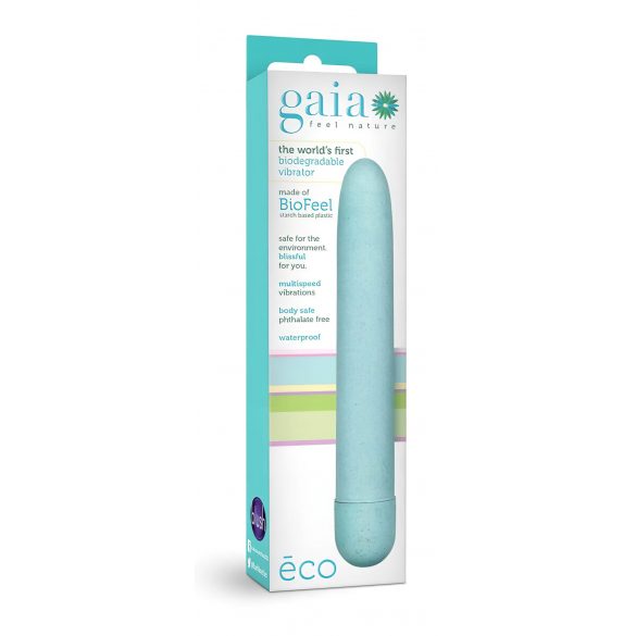 Gaia Eco L - okolju prijazen vibrator s palicami (modri) - velik