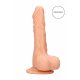 RealRock Dong 7 - realistični dildo s testisi (17 cm) - naravni 