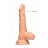 RealRock Dong 7 - realistični dildo s testisi (17 cm) - naravni 