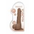 RealRock Dong 7 - realistični dildo s testisi (17 cm) - temno naraven 