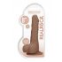 RealRock Dong 8 - realistični dildo s testisi (20 cm) - temno naraven 