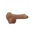 RealRock Dong 8 - realistični dildo s testisi (20 cm) - temno naraven 