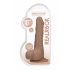 RealRock Dong 10 - realistični dildo s testisi (25 cm) - temno naraven 