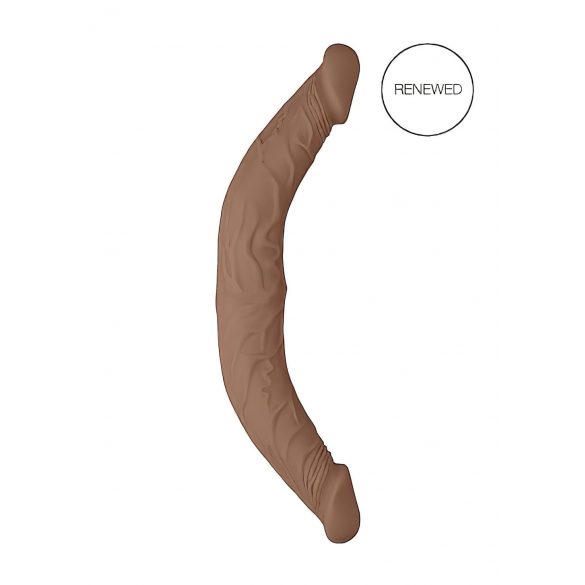 RealRock Double Dong 14 - dvojni dildo (36 cm) - temno naraven 