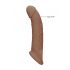 RealRock Penis Sleeve 9 - ovoj za penis (21,5 cm) - temno naraven 