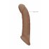 RealRock Penis Sleeve 9 - ovoj za penis (21,5 cm) - temno naraven 