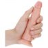 RealRock Slim - lepljiv, realističen dildo - 15,5 cm (naravni) 