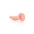 RealRock Slim - lepljiv, realističen dildo - 15,5 cm (naravni) 