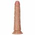 RealRock Slim - realistični dildo z objemko - 15,5 cm (temno naraven) 