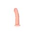 RealRock Curved - ukrivljeni realistični dildo z lepljivo podlago - 15,5 cm (naravni) 