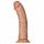 RealRock Curved - ukrivljeni realistični dildo z objemko - 15,5 cm (temno naraven) 