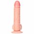 RealRock Curved - realistični dildo s testisi - 15,5 cm (naravni) 