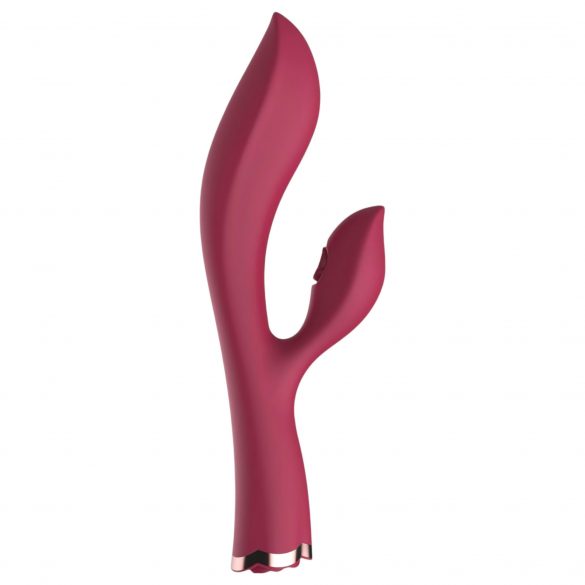 Raytech Rose - Vodoodporni vibrator z rogom za polnjenje (rdeč)