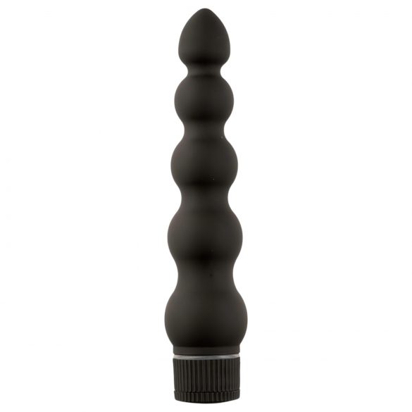 Black Magic 7 - Trden analni vibrator s 5 biseri (črn) 