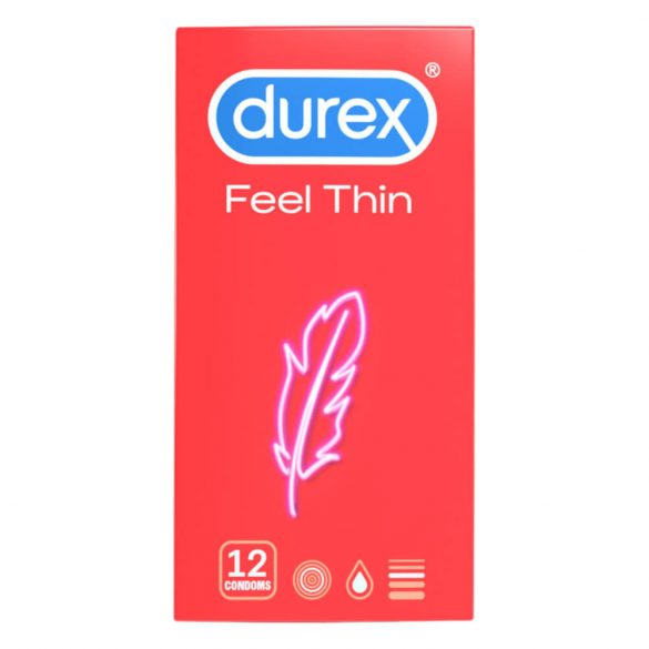 Durex Feel Thin - kondom z realističnim občutkom (12 kosov) 