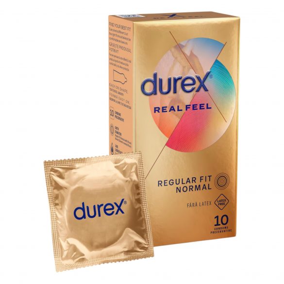 Durex Real Feel - lateksu prijazni kondomi (10 kosov)