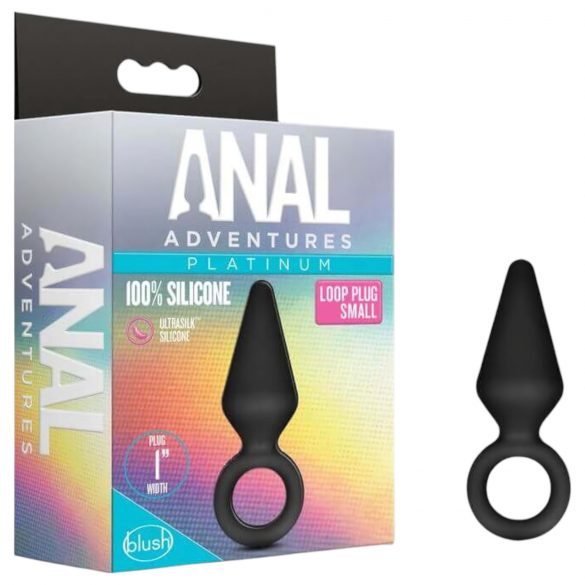 Analne Dogodivščine Platinum S - analni dildo (črn) - majhen