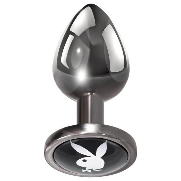 Playboy Tux - analni dildo - majhen (srebrn) 