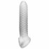 Fat Boy Checker Box - ovitek za penis (19 cm) - mlečno bela 