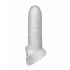 Fat Boy Micro Ribbed - ovoj za penis (15 cm) - mlečno bela 