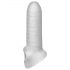 Fat Boy Micro Ribbed - ovoj za penis (15 cm) - mlečno bela 