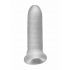 Fat Boy Micro Ribbed - ovoj za penis (15 cm) - mlečno bela 