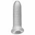 Fat Boy Micro Ribbed - ovoj za penis (15 cm) - mlečno bela 