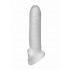 Fat Boy Micro Ribbed - ovitek za penis (17 cm) - mlečno bela 