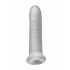 Fat Boy Micro Ribbed - ovitek za penis (17 cm) - mlečno bela 