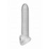 Fat Boy Micro Ribbed - ovitek za penis (19 cm) - mlečno bela 