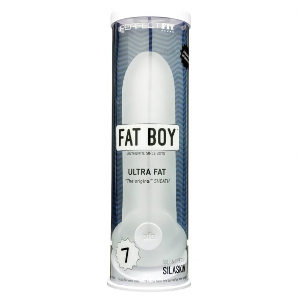 Fat Boy Original Ultra Fat - ovitek za penis (19 cm) - mlečno bela 