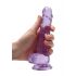 REALROCK - prozoren realistični dildo - vijolični (17 cm) 