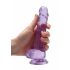 REALROCK - prozoren realistični dildo - vijolični (17 cm) 