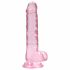 REALROCK - prozoren realistični dildo - roza (17 cm) 