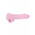 REALROCK - prozoren realističen dildo - roza (19 cm) 