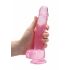 REALROCK - prozoren realističen dildo - roza (19 cm) 