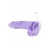 REALROCK - prozoren realistični dildo - vijolični (22 cm) 