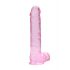 REALROCK - prozoren realističen dildo - roza (22cm) 