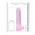 REALROCK - prozoren realističen dildo - roza (22cm) 